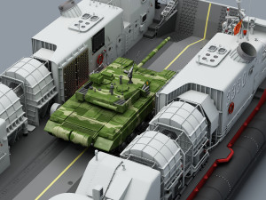 High Detail Chinese Type 726 LCAC Modèle 3D