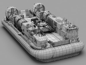 High Detail Chinese Type 726 LCAC Modèle 3D