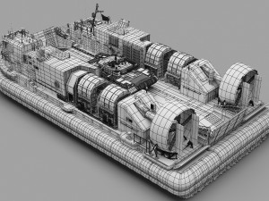 High Detail Chinese Type 726 LCAC Modèle 3D