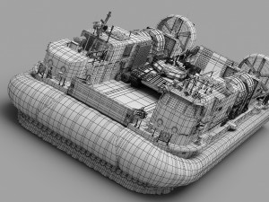 High Detail Chinese Type 726 LCAC Modèle 3D