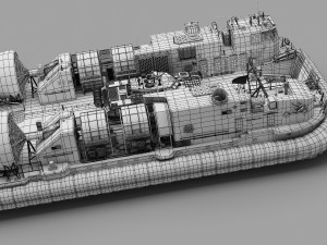 High Detail Chinese Type 726 LCAC Modèle 3D