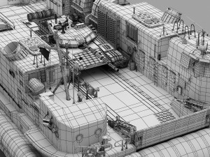 High Detail Chinese Type 726 LCAC Modèle 3D