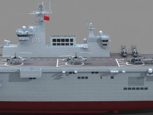 Chinese Navy Type 075 Amphibious Assault Ship 3Dモデル