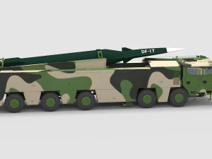 PLA DF-17 Missile 3D Model