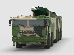 PLA DF-17 Missile 3D Model
