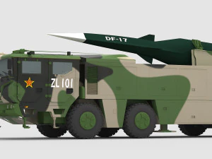 PLA DF-17 Missile 3D Model