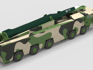 PLA DF-17 Missile 3D Model