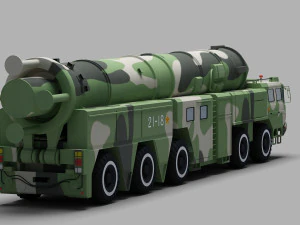 PLA DF-21 Missile 3D Model