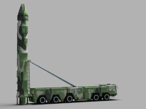 PLA DF-21 Missile 3D Model