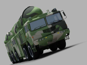 PLA DF-21 Missile 3D Model
