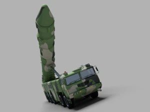 PLA DF-21 Missile 3D Model