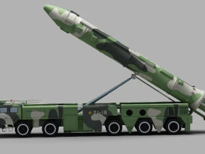 PLA DF-21 Missile 3D Model