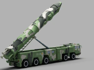 PLA DF-21 Missile 3D Model