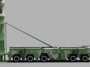 PLA DF-21 Missile 3D Model