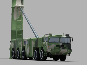PLA DF-21 Missile 3D Model