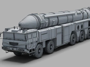 PLA DF-21 Missile 3D Model
