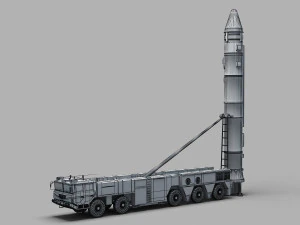 PLA DF-21 Missile 3D Model