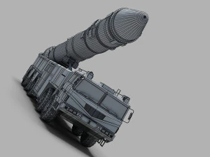 PLA DF-21 Missile 3D Model
