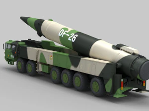 PLA DF-26 Missile 3D Model