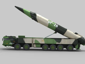 PLA DF-26 Missile 3D Model