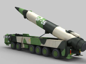 PLA DF-26 Missile 3D Model