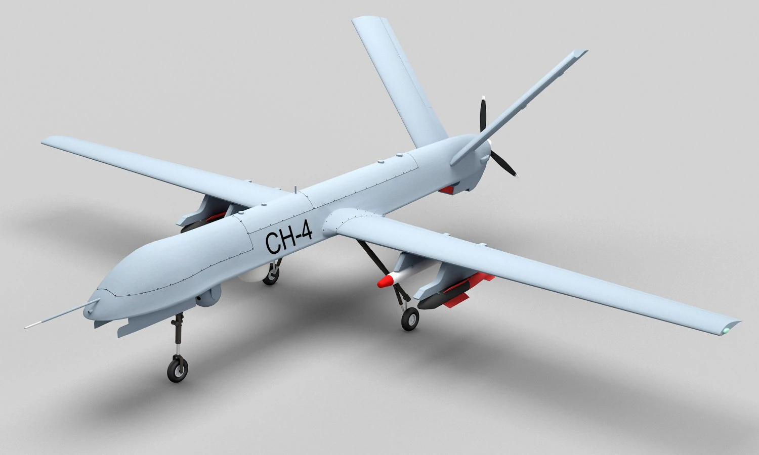 PLA CH-4 UAV 3D Model .c4d .max .obj .3ds .fbx .stl .blend 