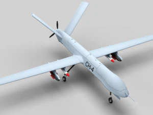 PLA CH-4 UAV 3D Model