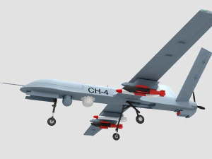PLA CH-4 UAV 3D Model