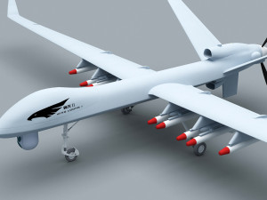 PLA Wing Loong UAV 3D Модель