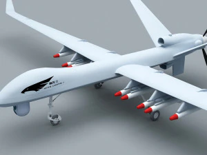 PLA Wing Loong UAV 3D Model