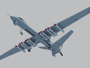 PLA Wing Loong UAV 3D Модель