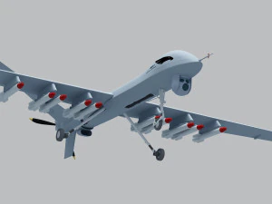 PLA Wing Loong UAV 3D Model