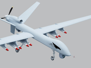 PLA Wing Loong UAV 3D Модель