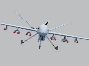 PLA Wing Loong UAV 3D Model