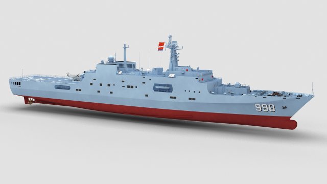 Chinese Navy Type 071 Modelo 3D .c4d .max .obj .3ds .fbx .stl .blend 