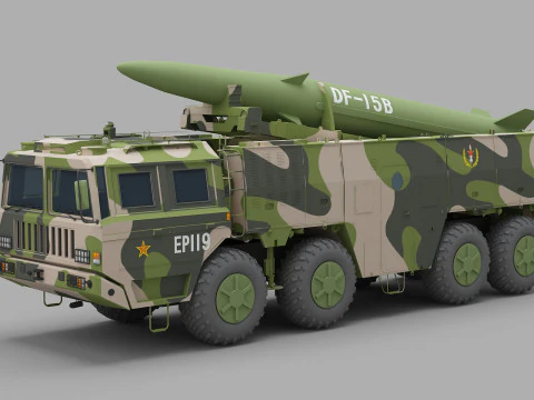 PLA DF-15B-Rakete 3D Modell