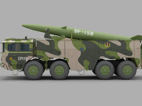 PLA DF-15B Missile 3D Model