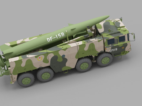 PLA DF-15B Missile 3D Model