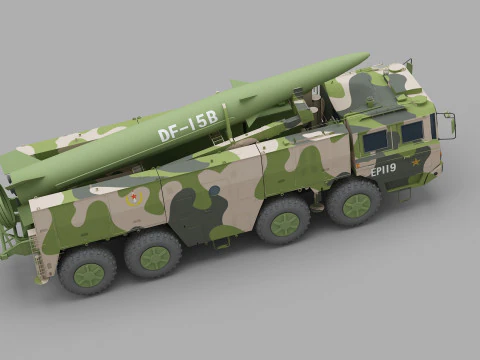 PLA DF-15B Missile 3D Model