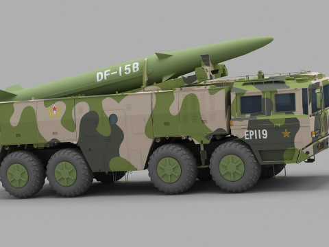 PLA DF-15B Missile 3D Model