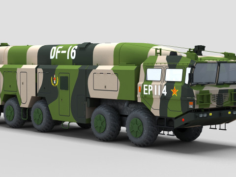 Chinese DF-16 Missile 3D-Modell