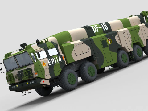 Chinese DF-16 Missile 3D Model