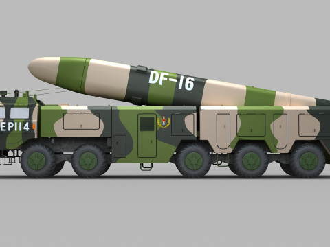 Chinese DF-16 Missile 3D Model