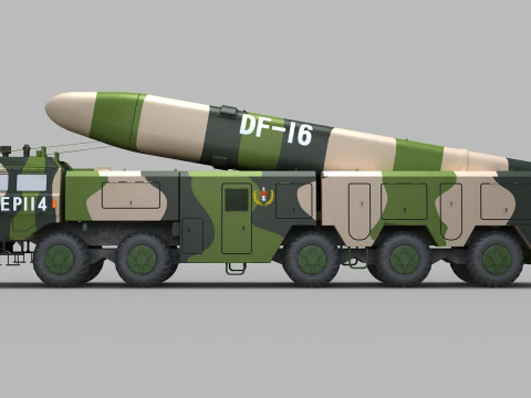 Chinese DF-16 Missile 3D Model