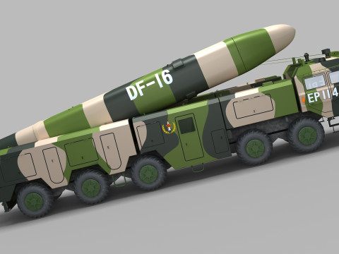 Chinese DF-16 Missile 3D Model