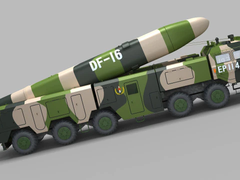 Chinese DF-16 Missile 3D Model