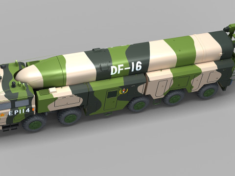 Chinese DF-16 Missile 3D Model