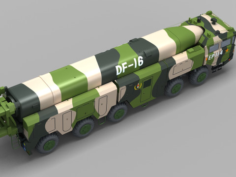 Chinese DF-16 Missile 3D Model