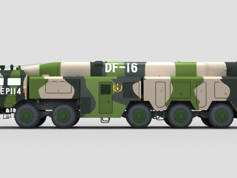 Chinese DF-16 Missile 3D Model