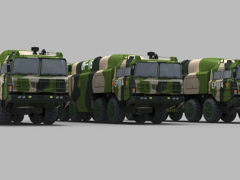 Chinese DF-16 Missile 3D Model